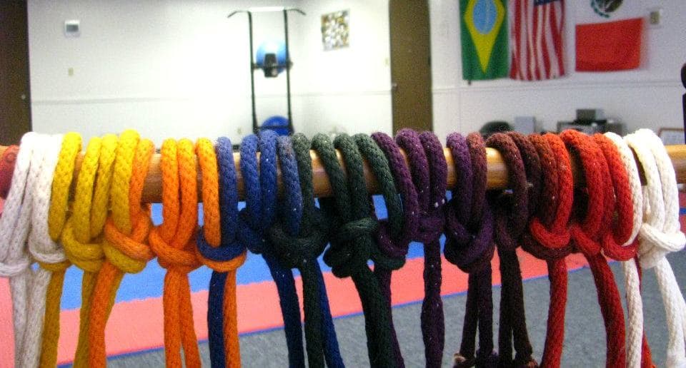 Capoeira cords hanging inside the Jaguar Gym studio